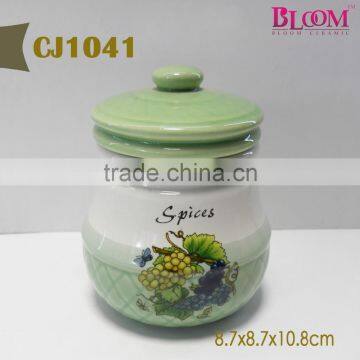 Customized design ceramic spice jar