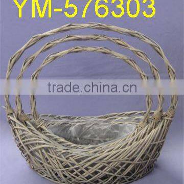 Unique Willow Flower handle Basket