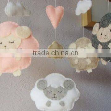 alibaba express hot sale high quality new products wholesale alibaba eco handmade felt hanging plush sheep made in china