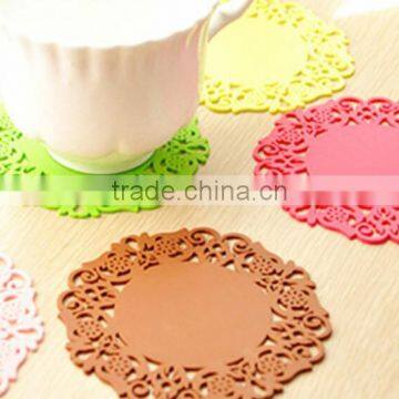 wholesale Korea lace creative home fashion hollow silicone coasters