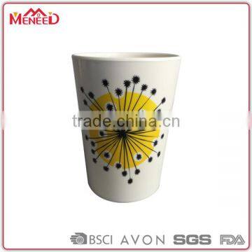 New China bulk buy plastic dandelion print melamine cups, eco friendly tumbler mugs