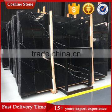 Cheap chinese black with white vein nero marquina marble