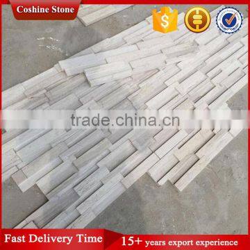 Stacked Grey Wooden Grain Culture Stone Panel