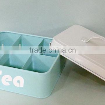 metal tea bag tin box meta tea bag holder