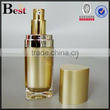 Cosmetic Triangle Shape Gold 15ml Acrylic Lotion Bottle photo-4