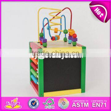 Best Educational Bead Maze Toys Mini Wooden Kids Activity Cube W11B142 photo-3