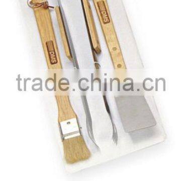 BBQ-122 3pcs BBQ Tools With Wooden Handle