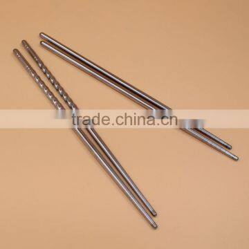 New 1 Pair Chinese Stylish Chop SticksNon-slip Design Stainless Steel Chopsticks photo-3