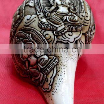Best Selling White Conch Deity Crafted Shankha photo-6