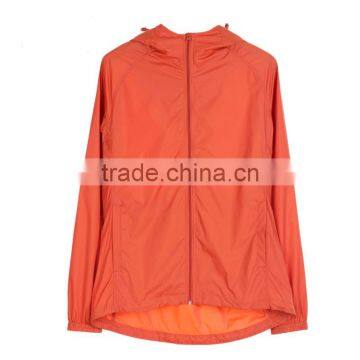 Custom Thin Soft Hood Jacket With Pouch Sports Jacket 100% Polyester Lightweight Waterproof Wind Jacket photo-4