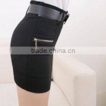 Pleated High-waisted Wrap Short Girl's Pencil Skirt photo-2