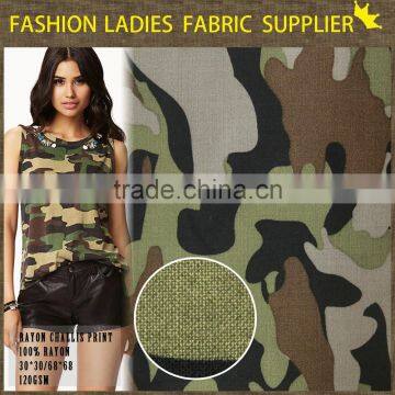 fashion 100% rayon challis print fablic