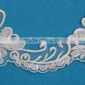 Factory Wholesale Decorative Beaded Lace Border Trims With Free Sample photo-3