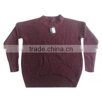 Ladies Long Sleeve Curved Hem Crew Neck Sweater (Garment Stock Lots/Apparel Stock/stocklots/Garment Apparel From Bangladesh) photo-6