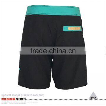 Contrast Waistband Trending Cheap Black Shorts With Custom Logo Sublimation photo-5