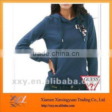 2015 women no zipper hoodie jacket with hood