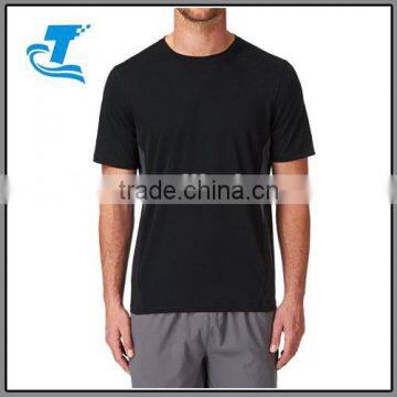 Custom short sleeve sports top men quick dry black running shirts