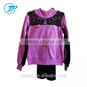 2016 Wholesale Ladies Fashion Jogging Suit Lady Zipper Long Sleeve Sports Suit For Women 2 pcs Set OEM