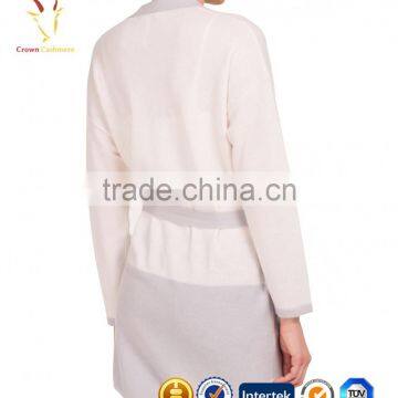 2016 New Fashion Cashmere Long Coat Women Belted Coats for Women