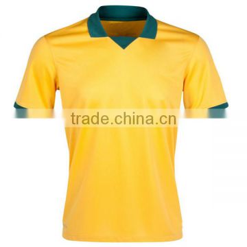 Yellow custom soccer jersey china wholesale