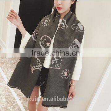 Sweet Style Plush Thickening Warm Scarf Curling Imitation Cashmere Shawl 2016 Hot Sale photo-3