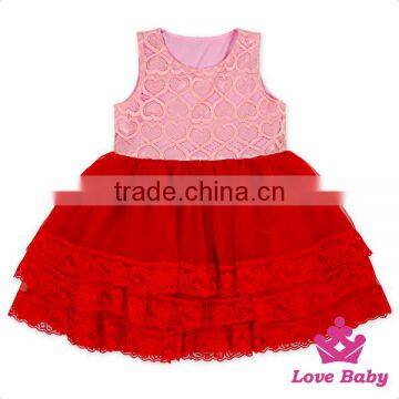 Summer 1 Year Infant Clothes Hot Pink Sleeveless Design Birthday Princess Baby Girl PomPom Tutu Dress photo-4