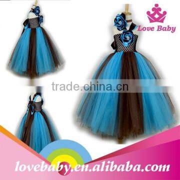 Kids Girls Princess Bow Belt Dress Circle Bubble Peacock Print Kids Dress Girl's Party Clothes LBE4092186 photo-3
