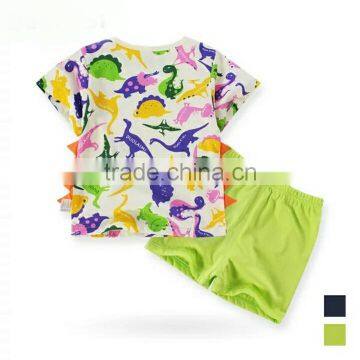 2016 Hot! New Arrival High Quality Boys Clothing Sets With Dinosaur Printed photo-3