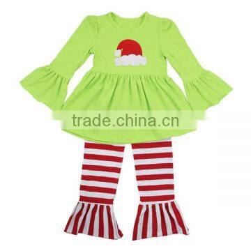 2017 fall childrens boutique clothing dress with the matching capri sets girl christmas outfits