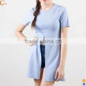 Wholesale custom longline tshirt china t shirt factory
