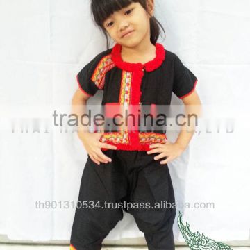 Thai Hmong children's clothing outfit cotton Aladdin fisherman pants