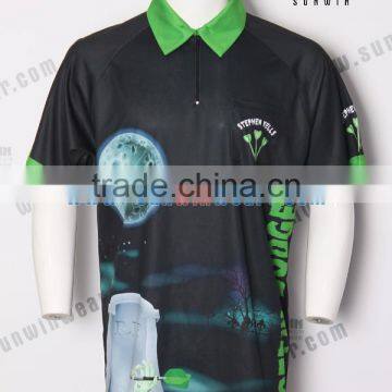 Sunwin wear factory custom design top quality dart t shirt for team club dart de with individual design