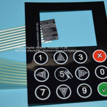 Keypad Membrane Switch Flexible Circuit with 3m Adhesive