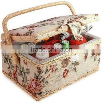 Beautiful Flower Pattern Sewing Basket Manufacturer photo-3