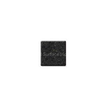 Black Modified Acrylic Solid Surface Stone Panel 6 ~ 30 mm for Doors Decoration