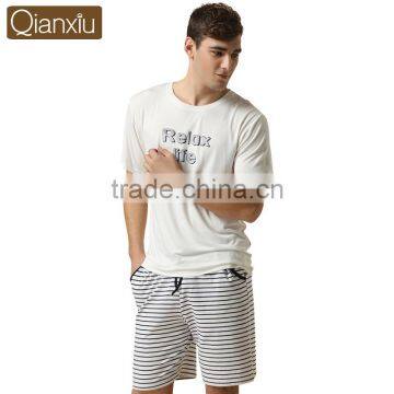 Top grade Qianxiu short sleeve adult men nightwear