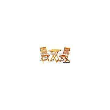Square table and folding chairs