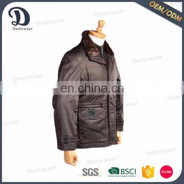 Factory Sale Bomber Jacket Man Jacket With Formal Turn-fown Collar With Fur