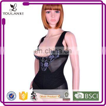 Lycra Antimicrobial new design bodysuit expose breast faja latex waist cincher brazilian body shaper