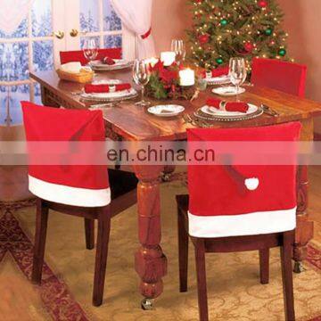 Red Lovely Polyester First High Fabric Christmas Chair Cover