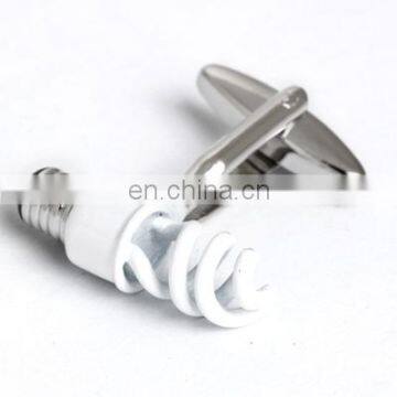 Novelty White Little Bulb Shirt Cufflinks photo-4