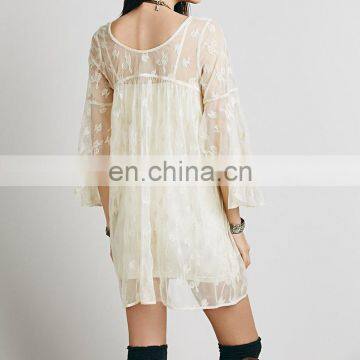 CHEFON Sheer Mesh Plus Size White Party Dresses Xxxl photo-2