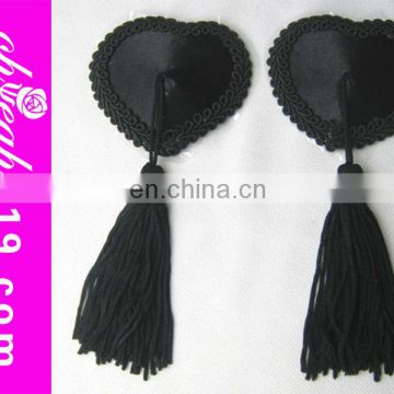 New fashion fabric nipple cover black