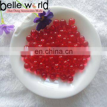 Wholesale Customized Colors 10mm Resin Semi-hole Clear Beads