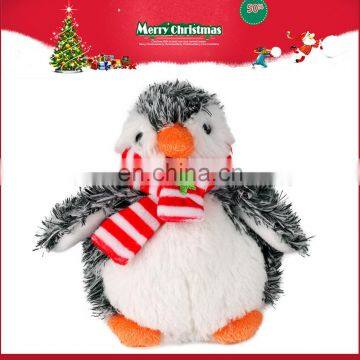 grey christmas penguin with red and white dress cartoon characters