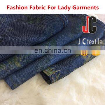 High Quality tencel printed Acid Wash Denim Fabric