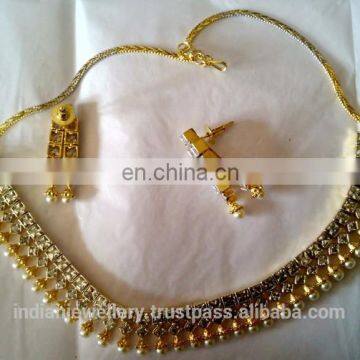 Cubic zircon pendant jewelry necklace sets manufacturer, cubic zircon pendant jewellery necklace set exporter