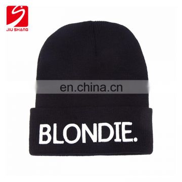 Custom Jacquard Logo Beanies Winter knit knitting cap Knitted hat