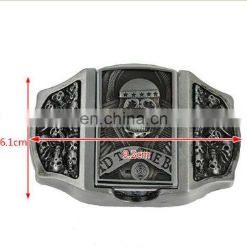 Unique Products 2017 Fationable Accessories Metal Skull Head Firefighter Belt Buckles