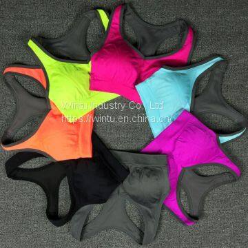 Pink Seamless Padded Push up Sports Bra photo-5